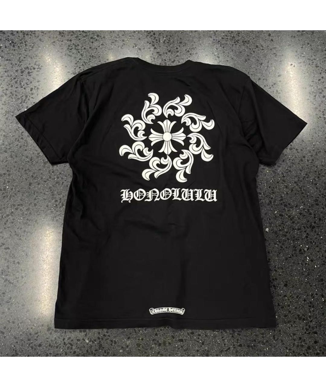CHROME HEARTS Черная хлопковая футболка, фото 2