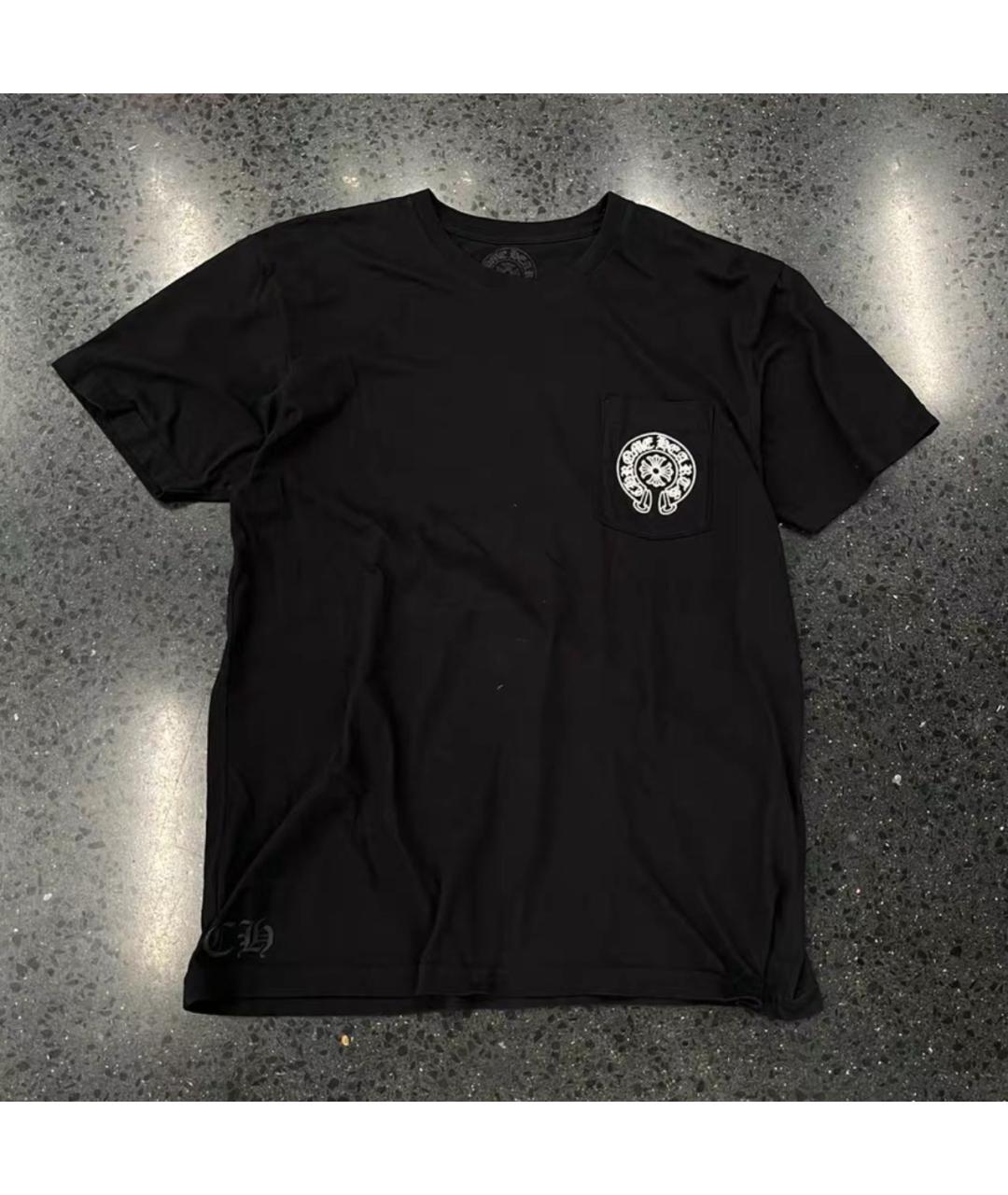 CHROME HEARTS Черная хлопковая футболка, фото 3