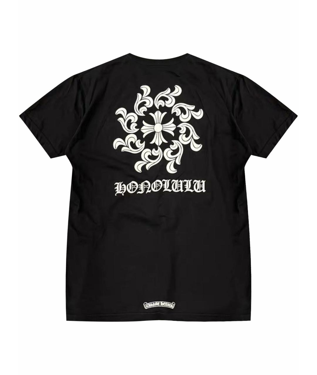 CHROME HEARTS Черная хлопковая футболка, фото 4