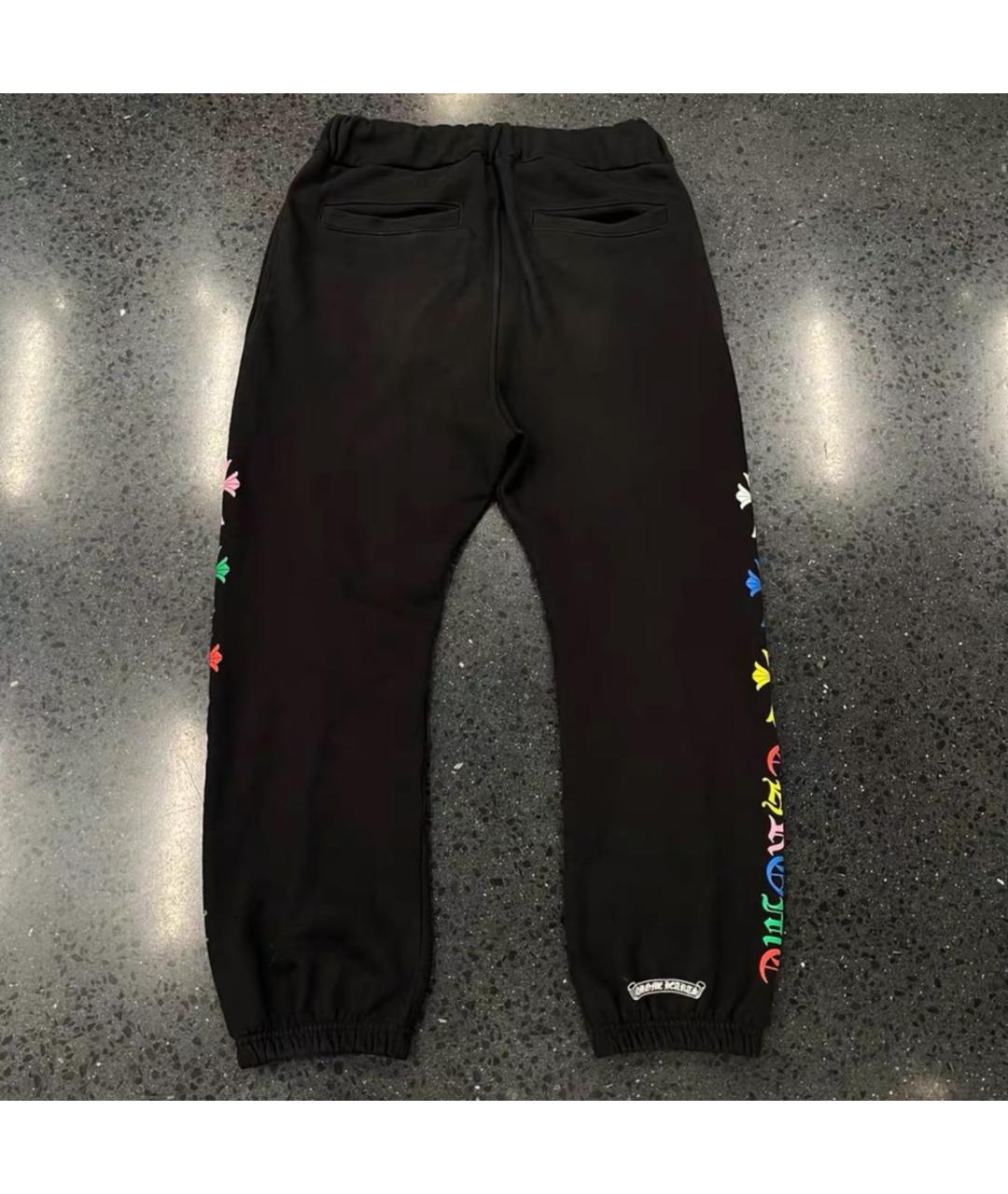 CHROME HEARTS Черные хлопковые спортивные брюки и шорты, фото 2