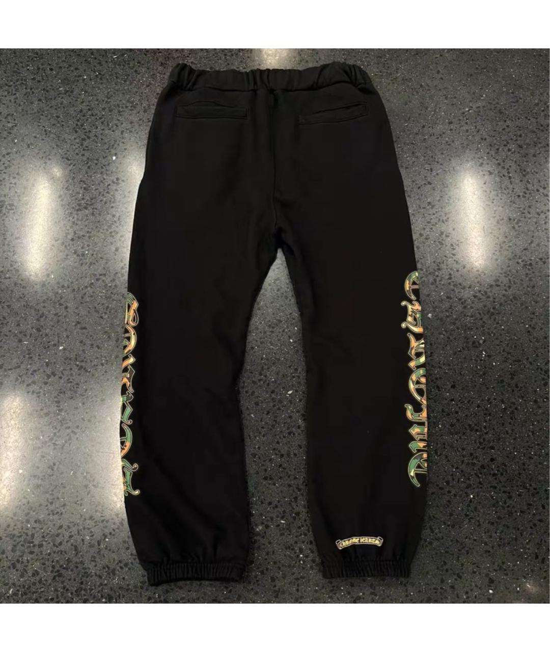 CHROME HEARTS Черные хлопковые повседневные брюки, фото 2