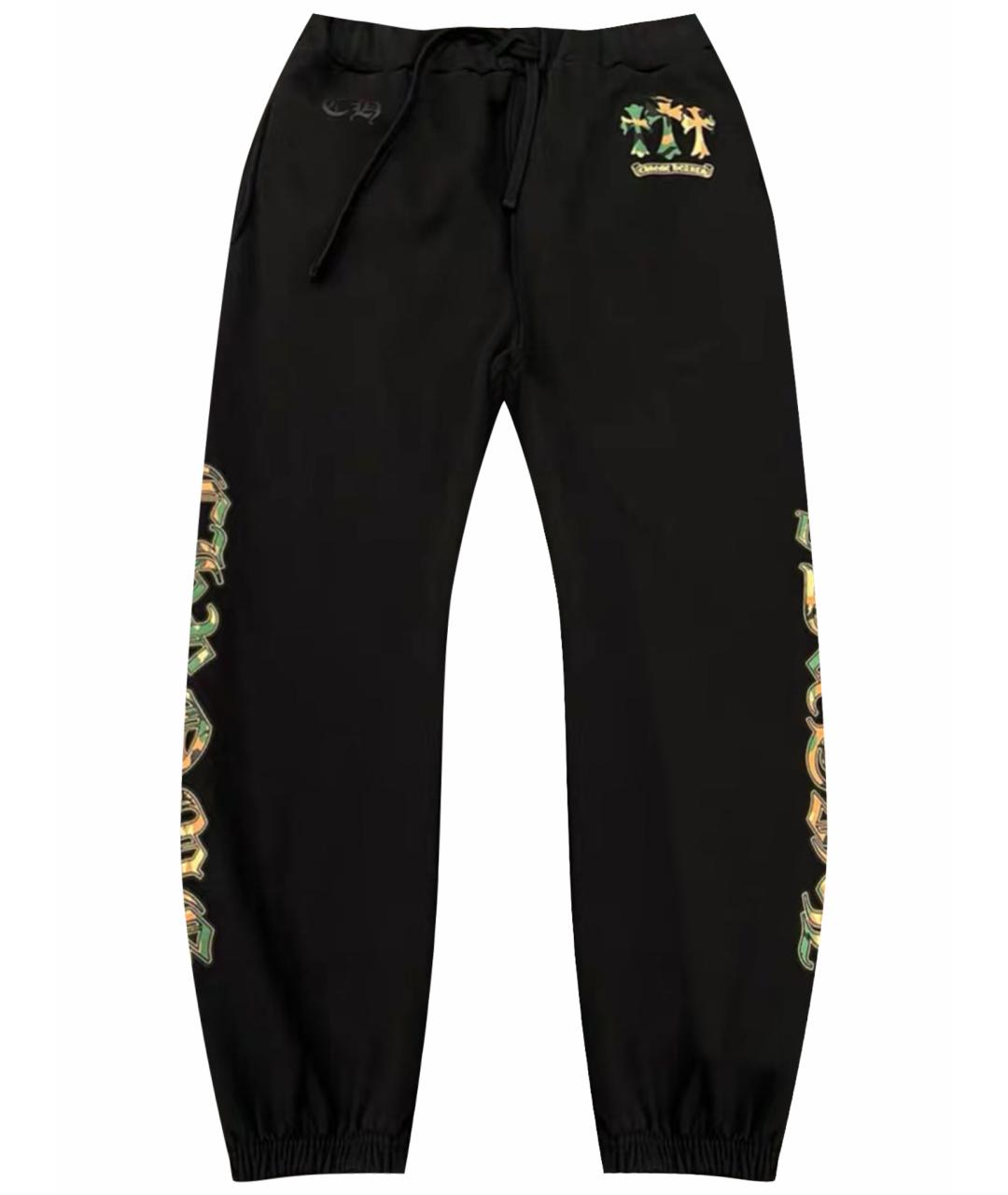 CHROME HEARTS Черные хлопковые повседневные брюки, фото 1