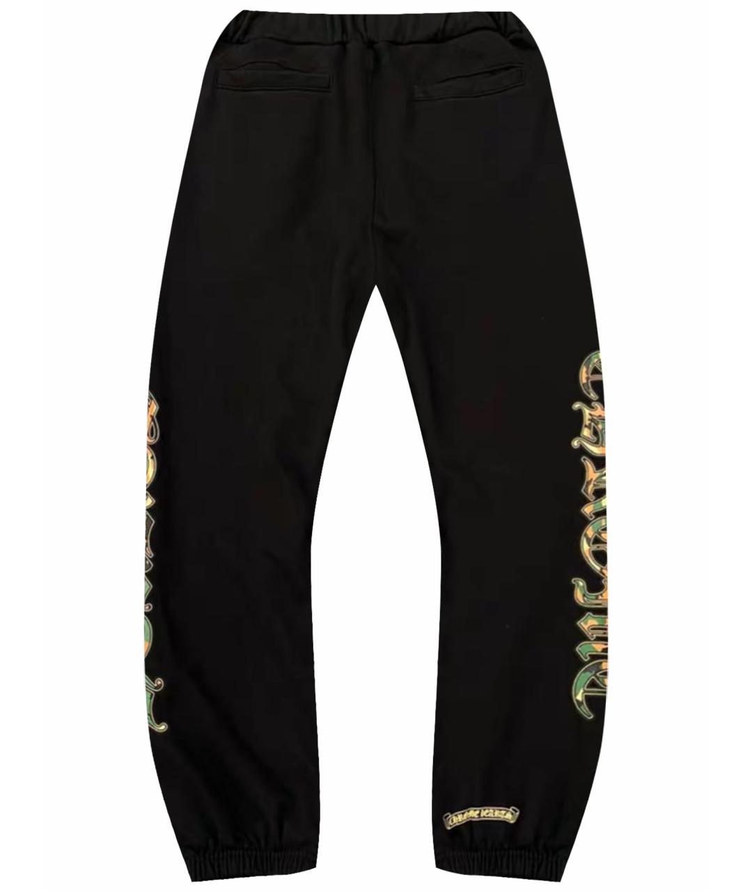 CHROME HEARTS Черные хлопковые повседневные брюки, фото 4