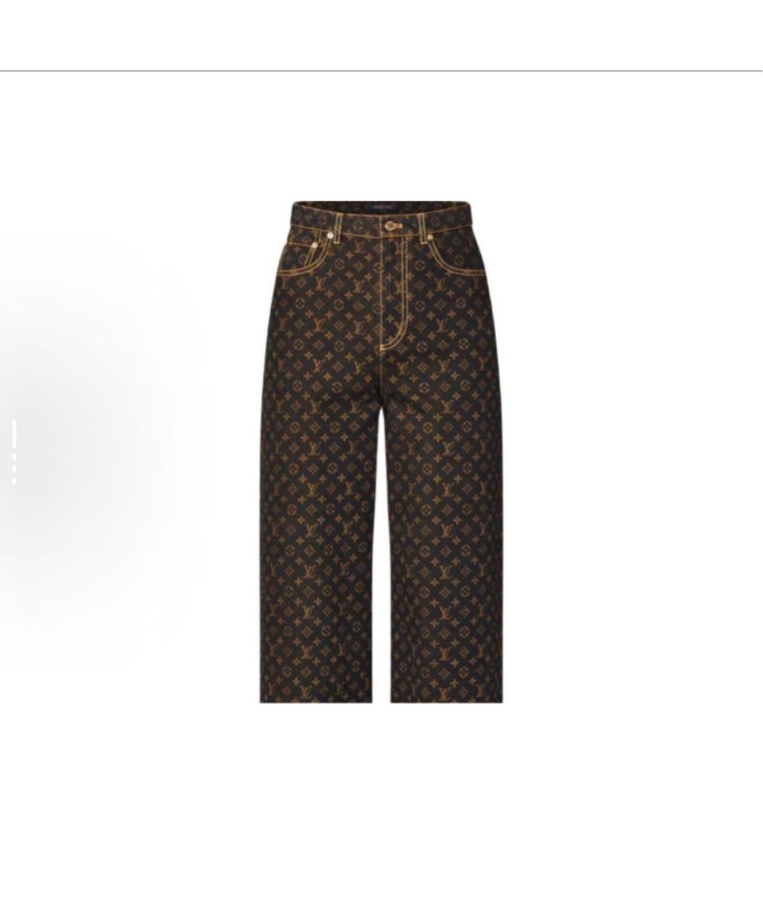 LOUIS VUITTON Коричневые хлопковые прямые джинсы, фото 4