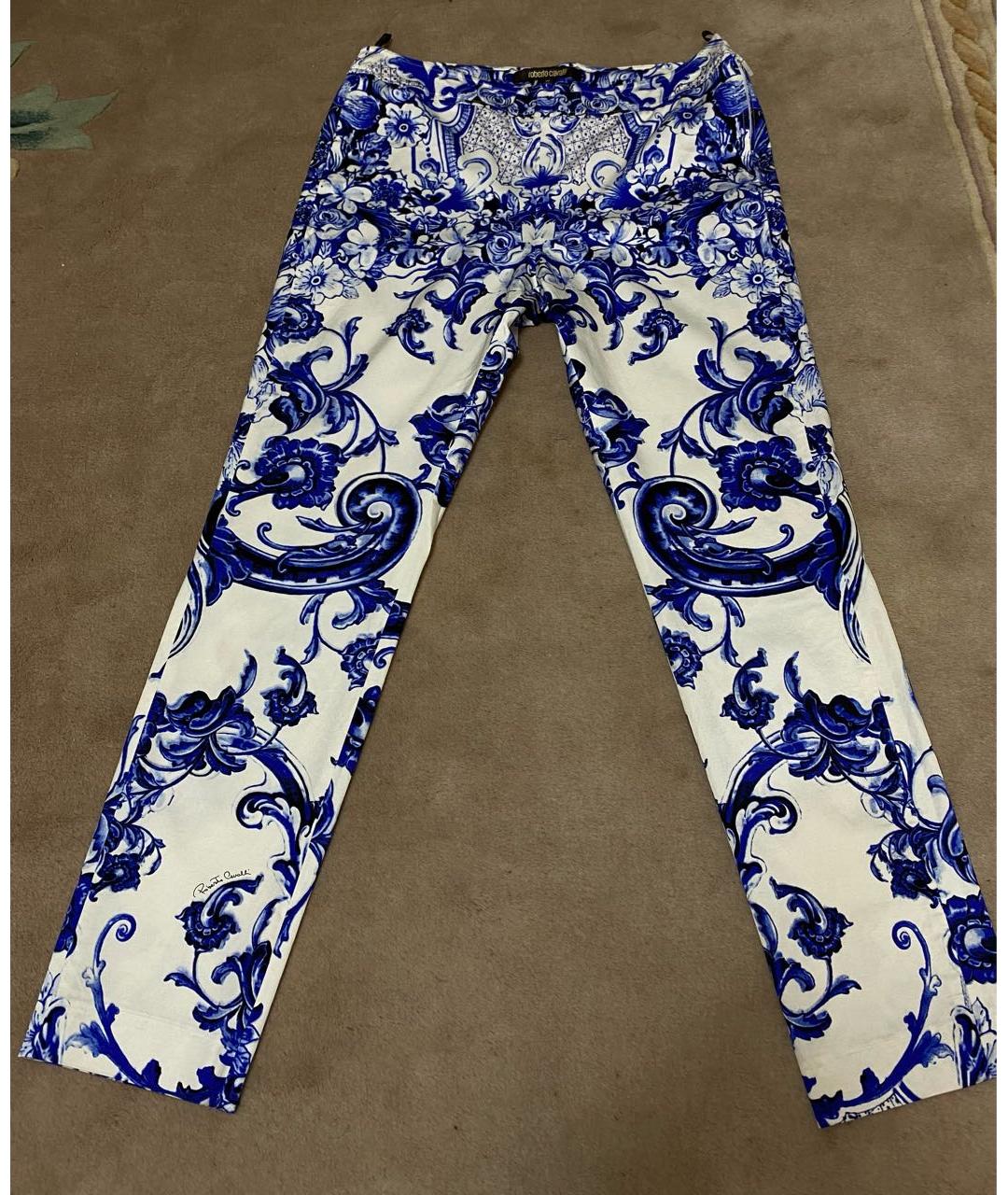 ROBERTO CAVALLI Хлопко-эластановые прямые брюки, фото 2