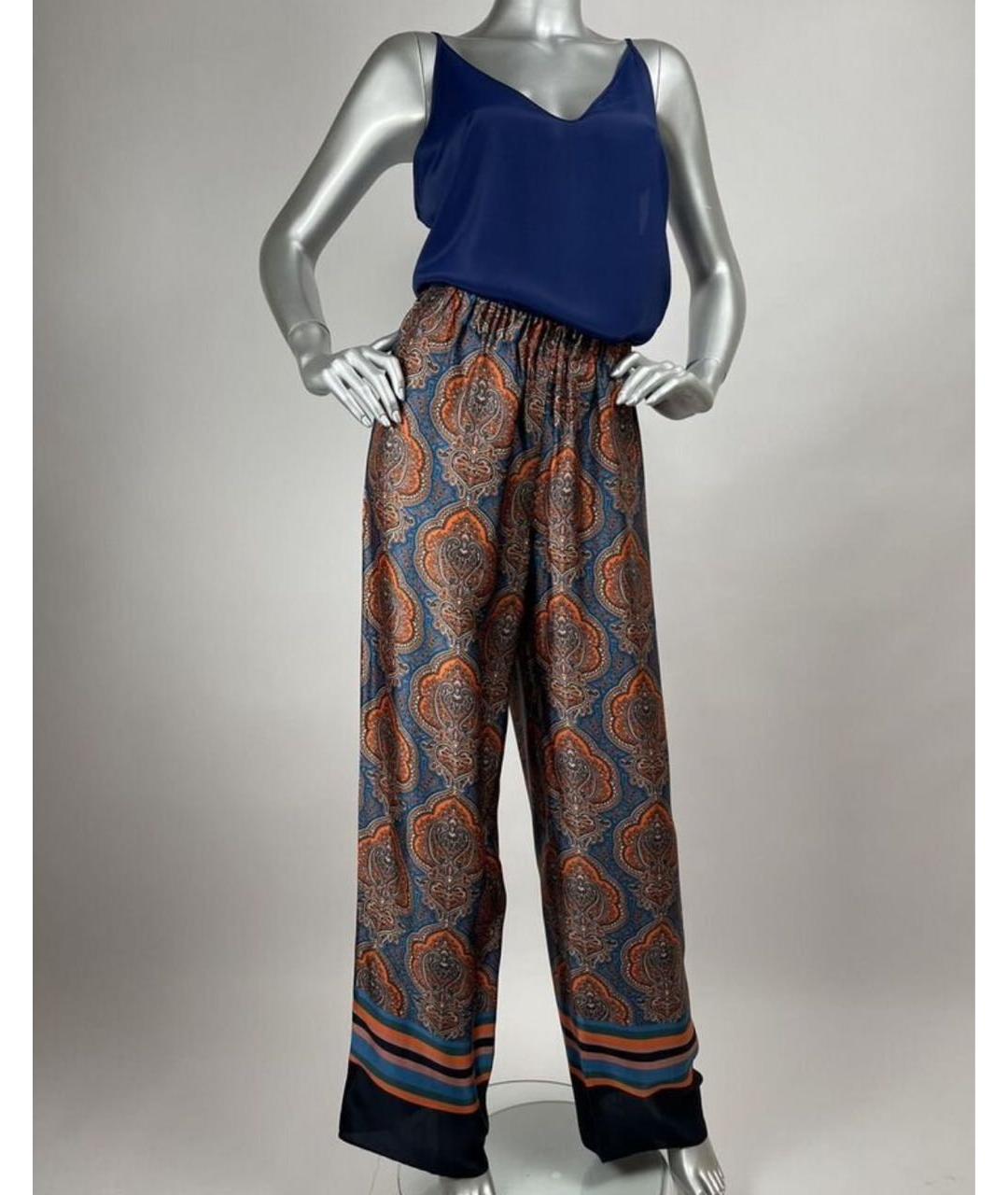 MAX MARA Мульти вискозные прямые брюки, фото 6