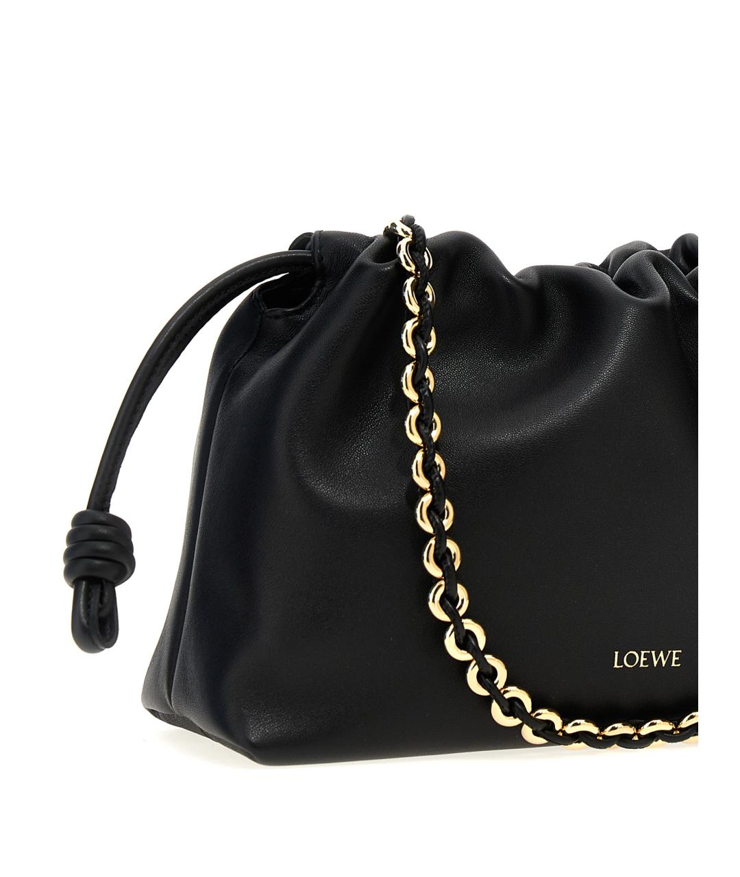 LOEWE Черная кожаная сумка через плечо, фото 3