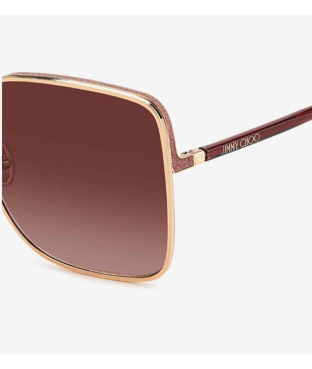 JIMMY CHOO Хаки металлические солнцезащитные очки, фото 3