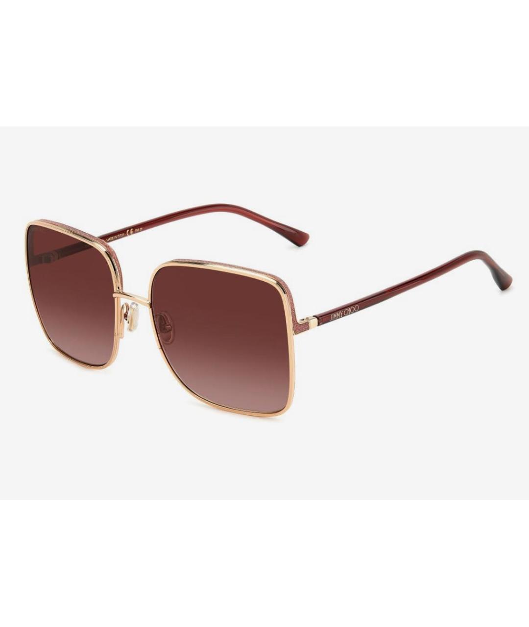 JIMMY CHOO Хаки металлические солнцезащитные очки, фото 2