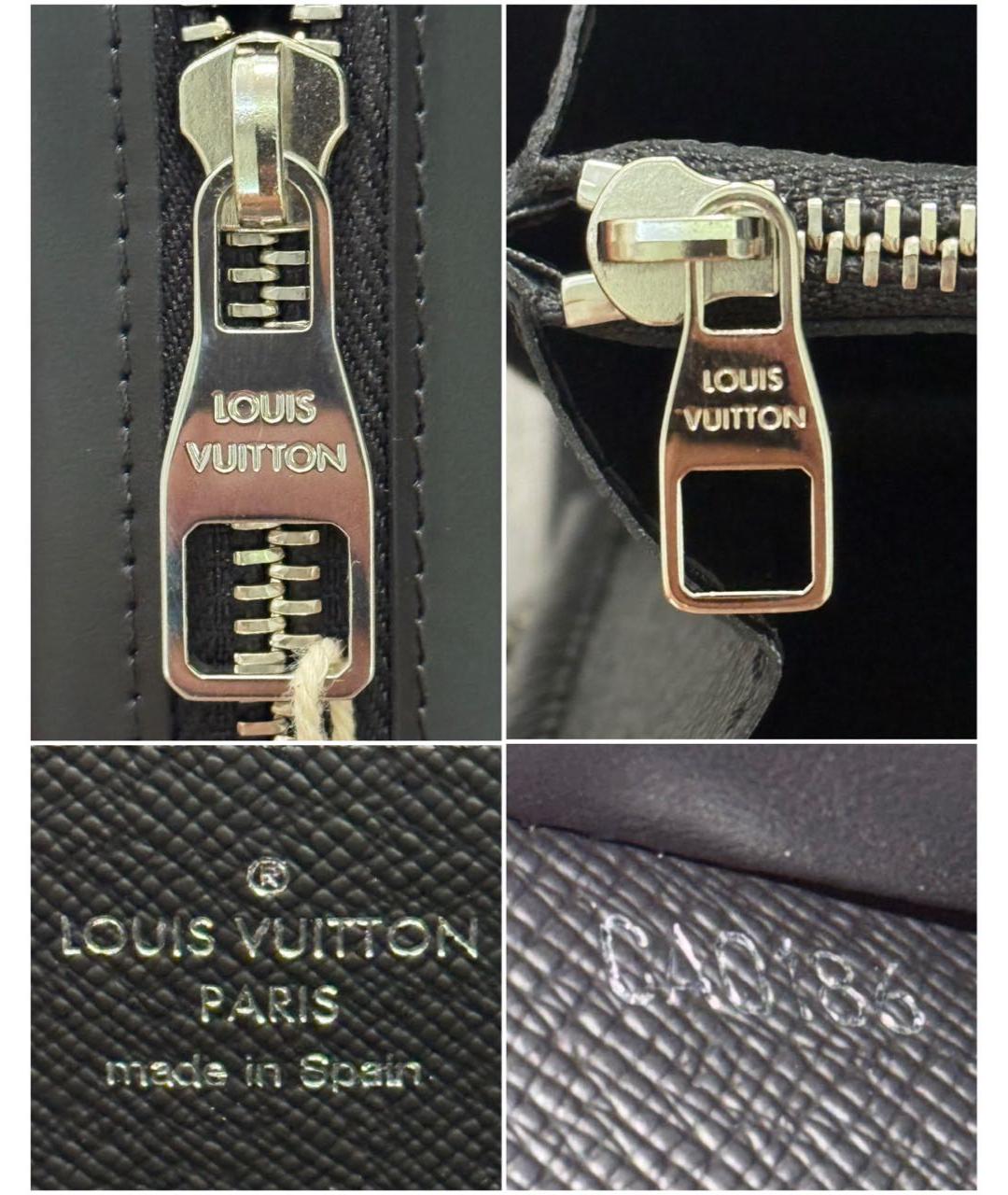 LOUIS VUITTON Антрацитовая барсетка, фото 7