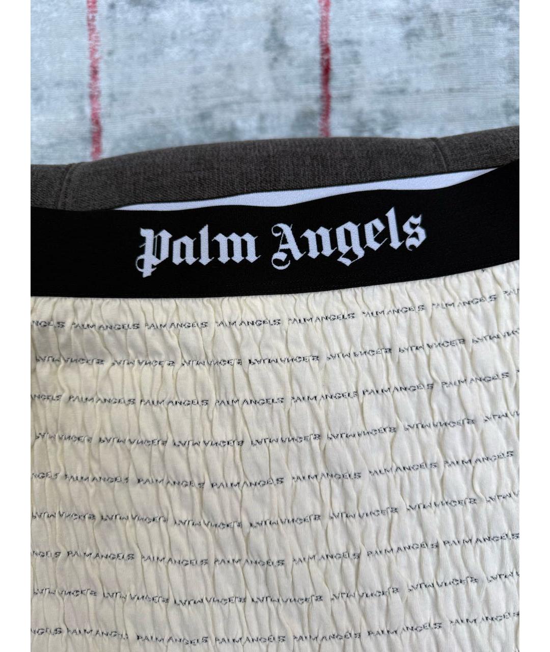 PALM ANGELS Бежевая хлопковая юбка миди, фото 3