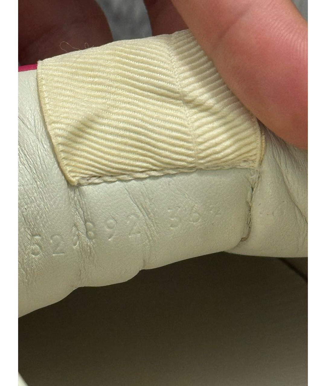 GUCCI Фуксия кожаные кроссовки, фото 6