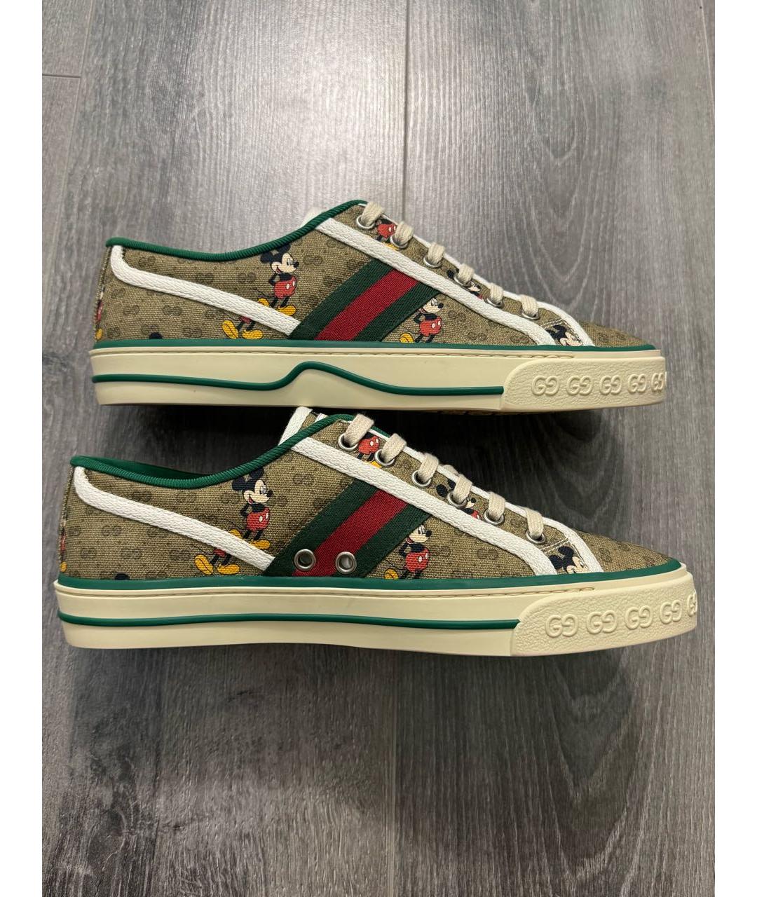 GUCCI Бежевые кеды, фото 5