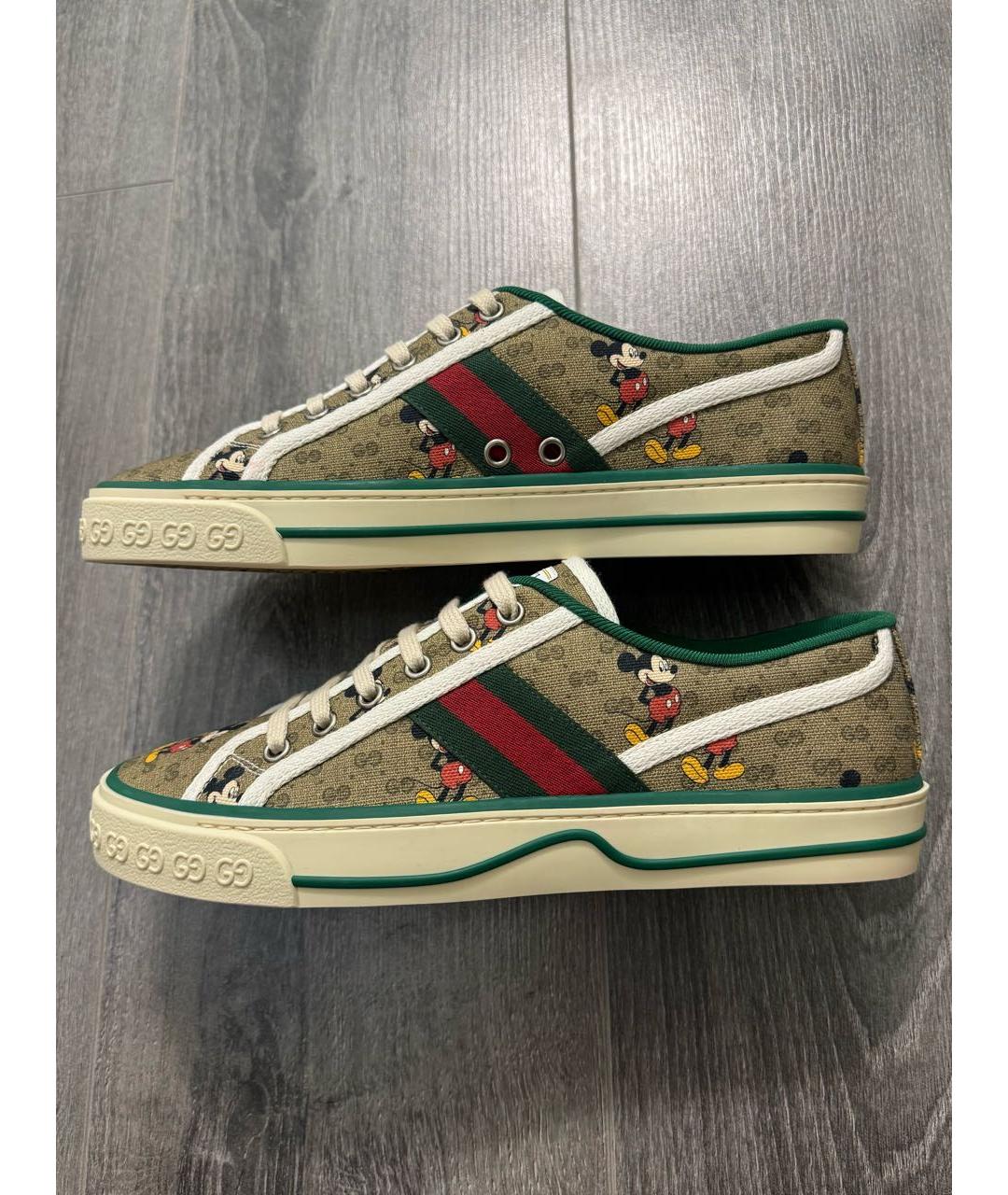 GUCCI Бежевые кеды, фото 9