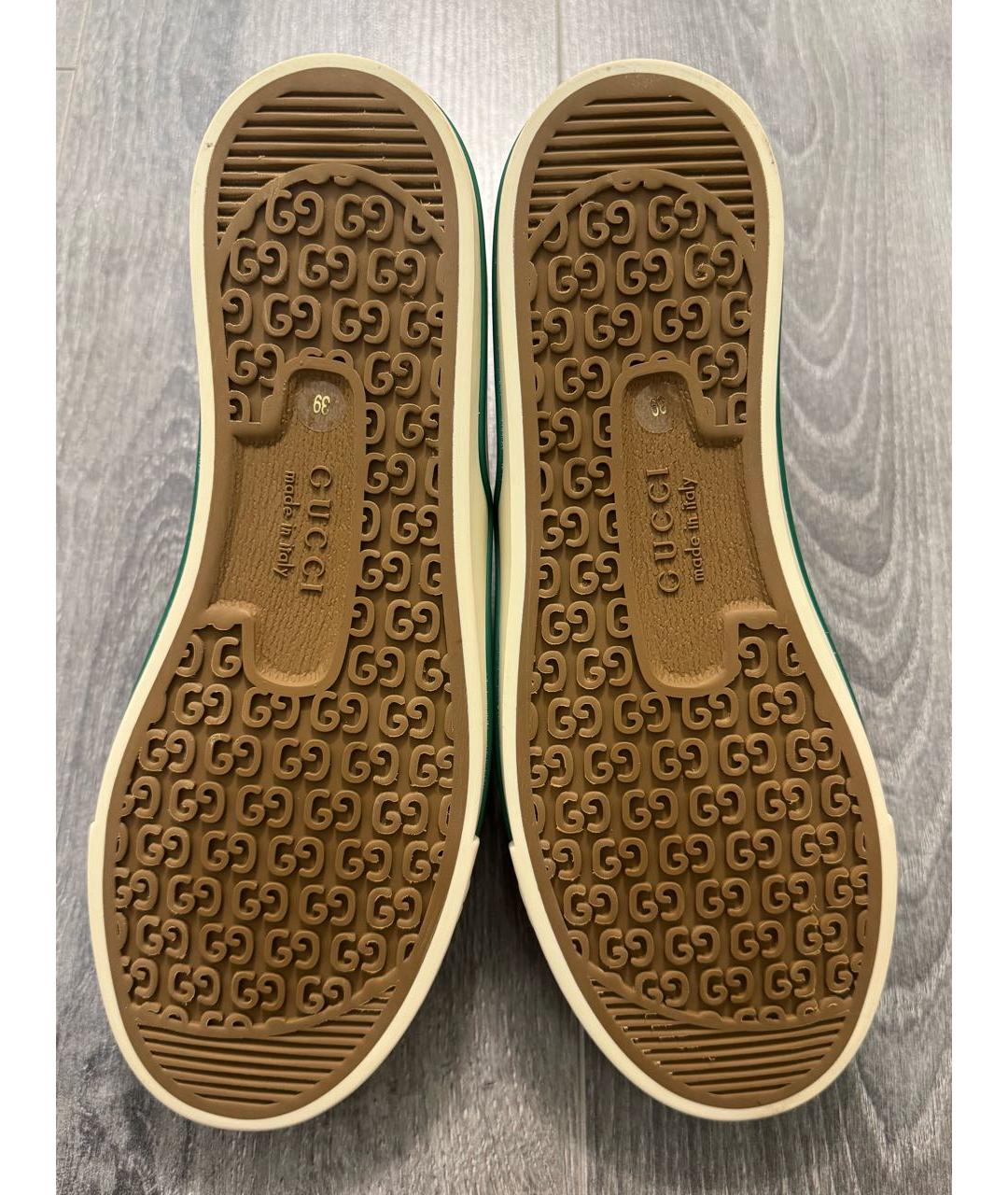 GUCCI Бежевые кеды, фото 8