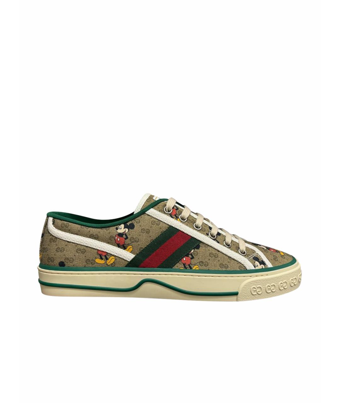 GUCCI Бежевые кеды, фото 1