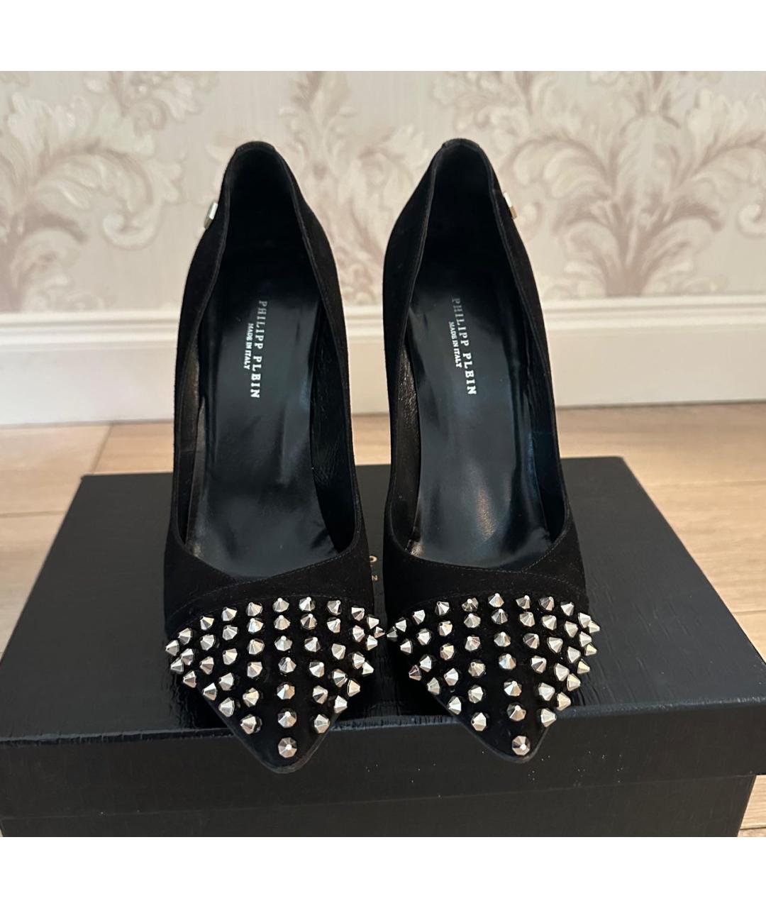 PHILIPP PLEIN Черные замшевые туфли, фото 2