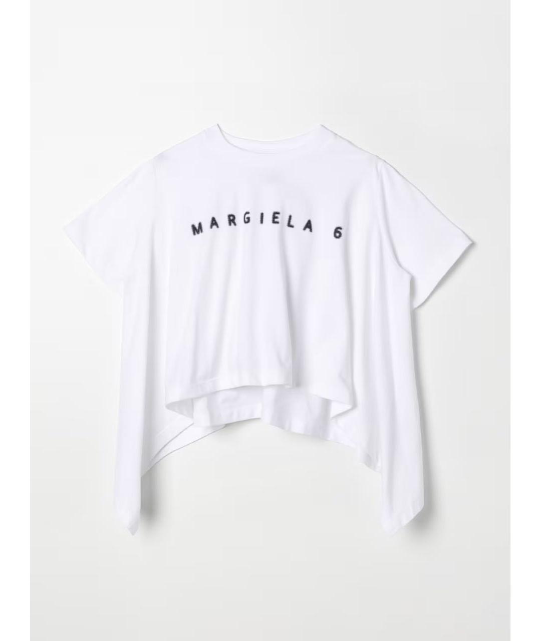 MAISON MARGIELA Белая хлопковая футболка, фото 4