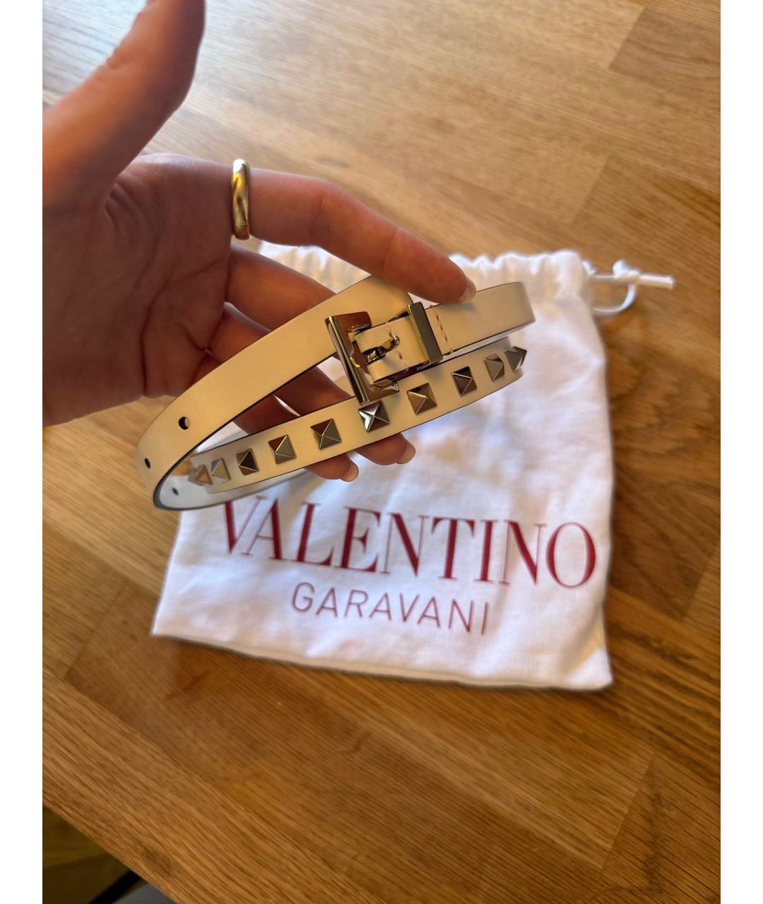 VALENTINO Бежевый кожаный ремень, фото 2