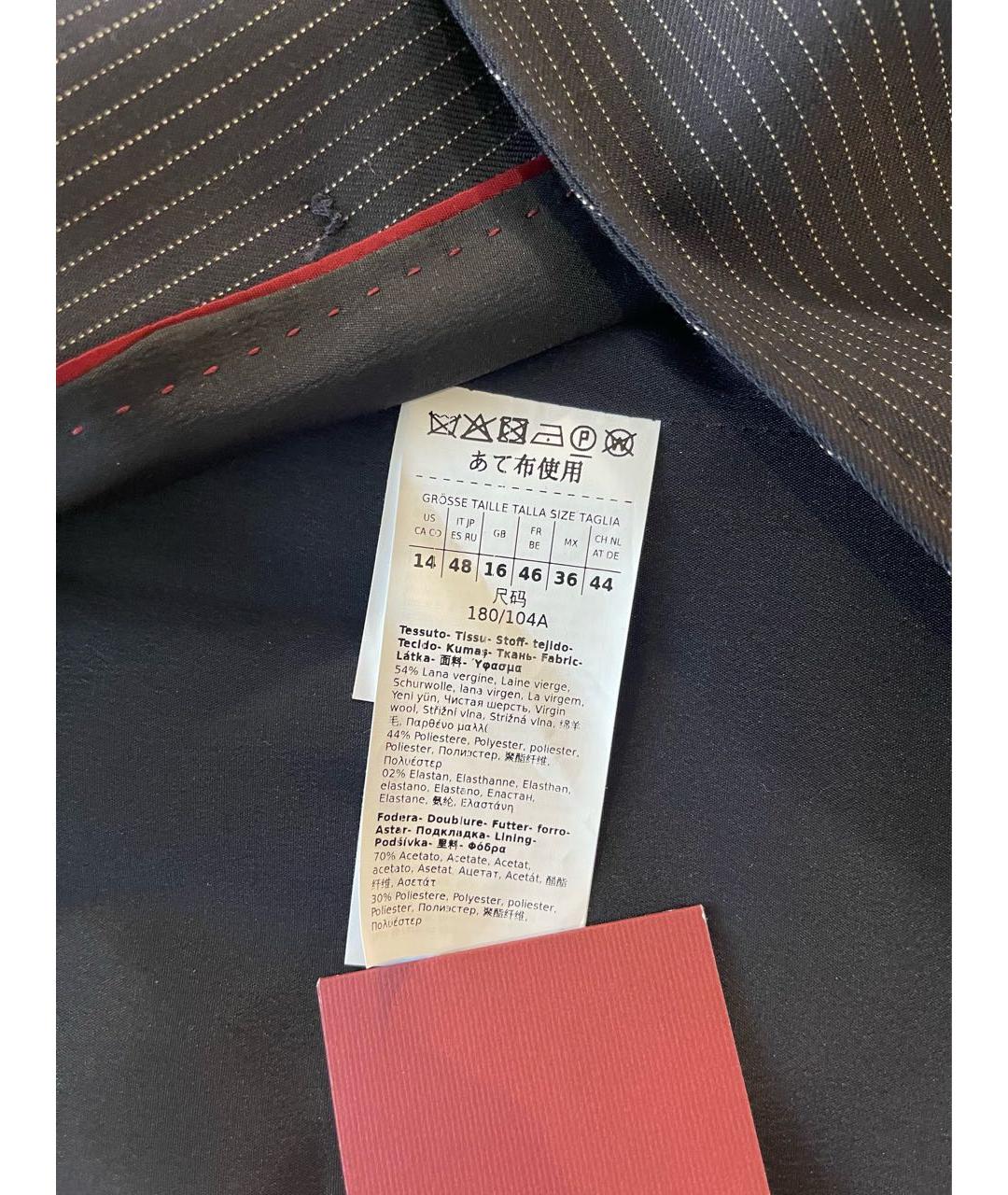 MAX MARA STUDIO Темно-синий шерстяной костюм с брюками, фото 8