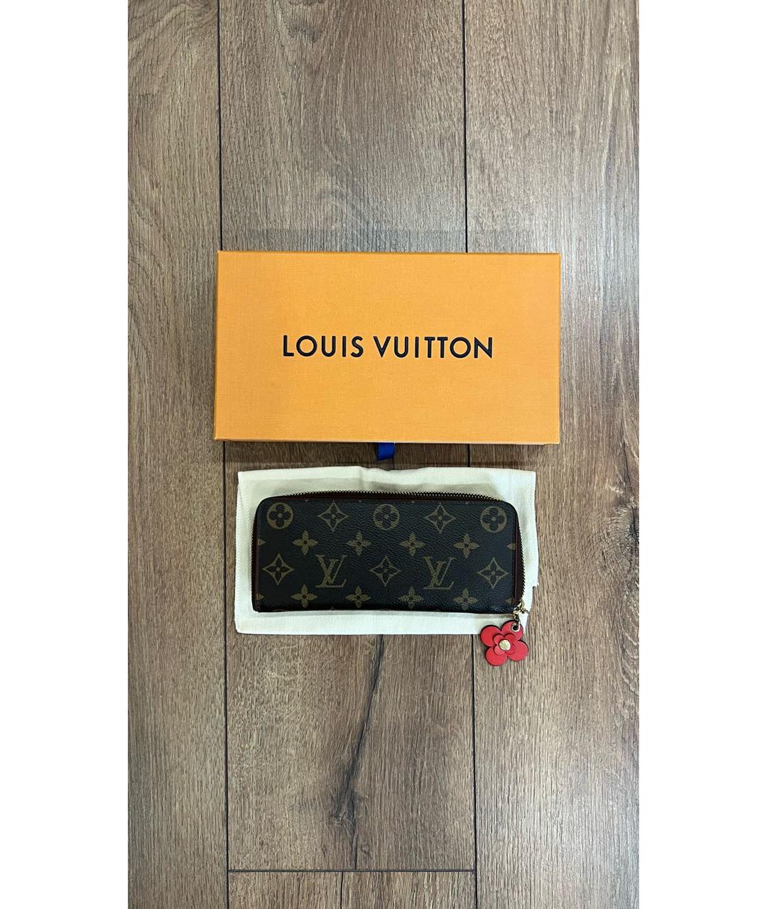 LOUIS VUITTON Коричневый кошелек, фото 7