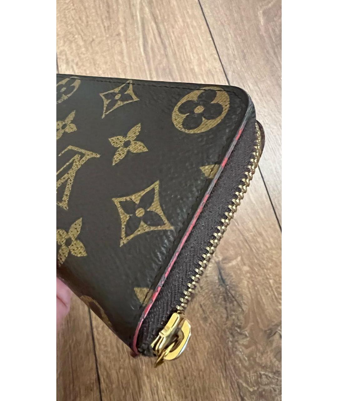 LOUIS VUITTON Коричневый кошелек, фото 6