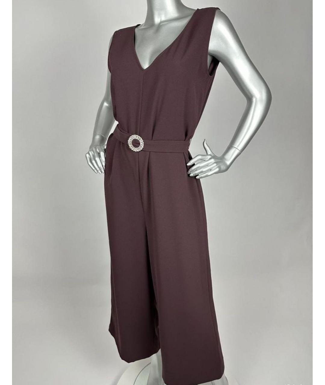 MAX MARA Бордовый креповый комбинезон, фото 6