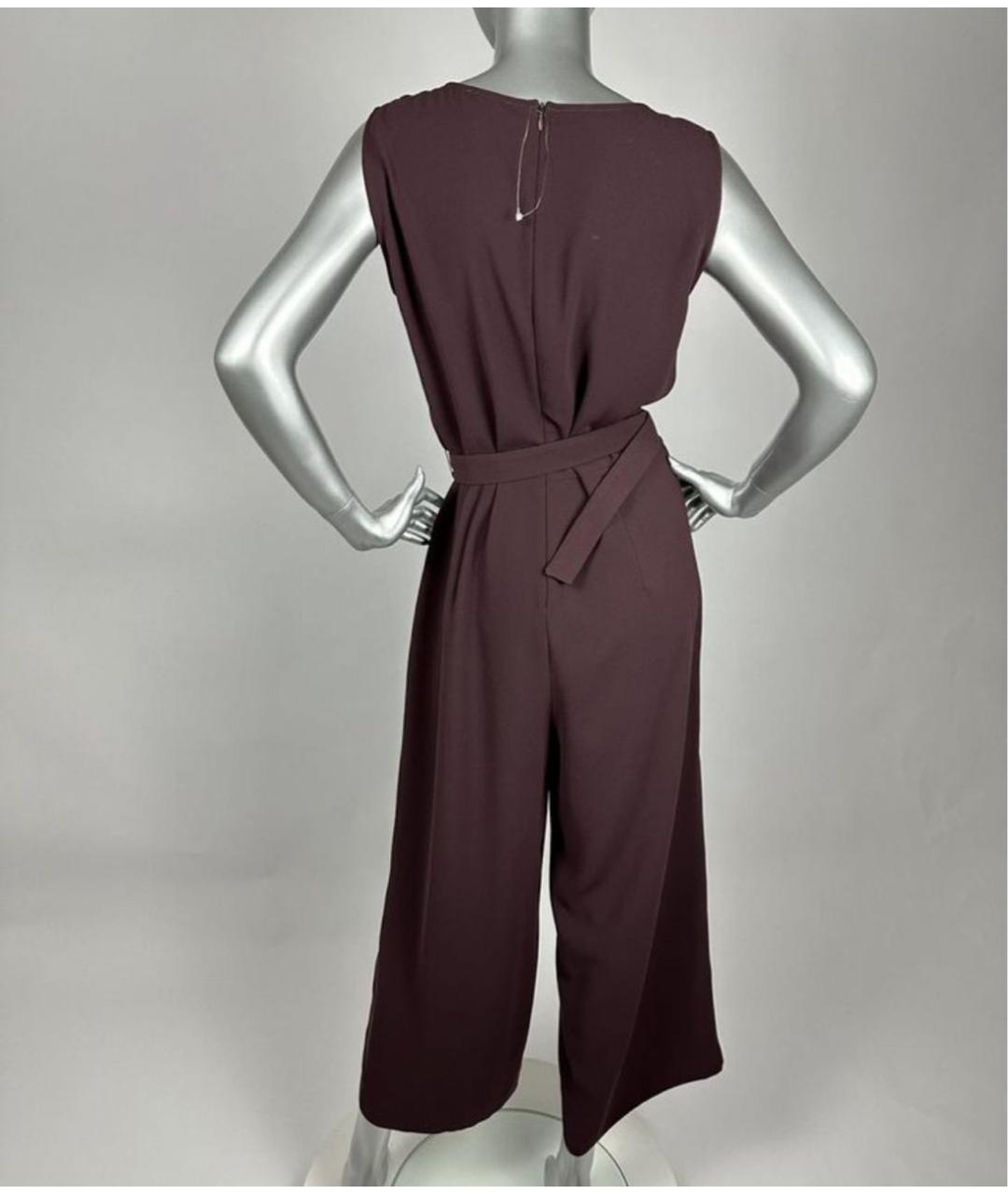 MAX MARA Бордовый креповый комбинезон, фото 2
