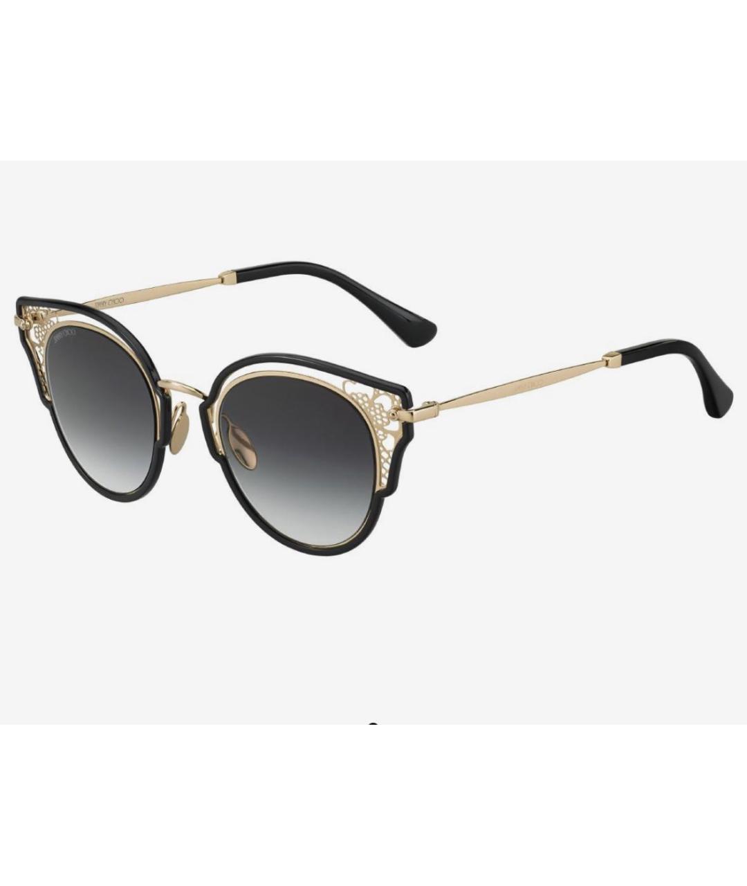JIMMY CHOO Черные металлические солнцезащитные очки, фото 2