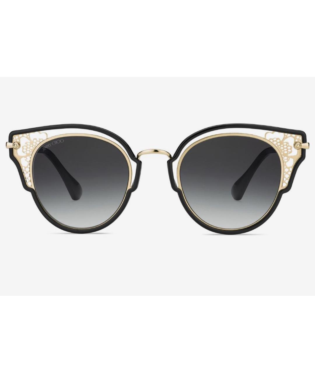 JIMMY CHOO Черные металлические солнцезащитные очки, фото 4