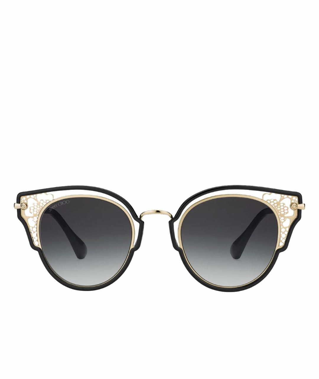 JIMMY CHOO Черные металлические солнцезащитные очки, фото 1