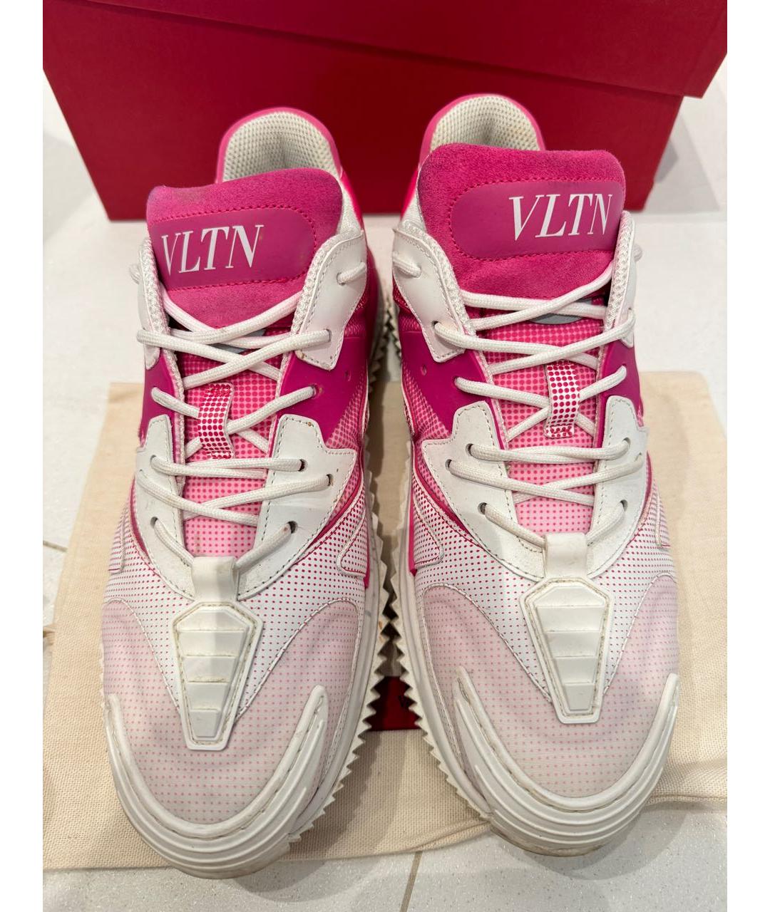 VALENTINO Фуксия кожаные кроссовки, фото 2