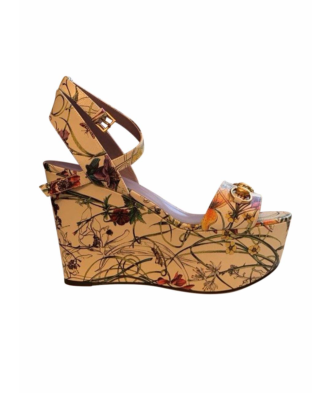 GUCCI Мульти босоножки, фото 1
