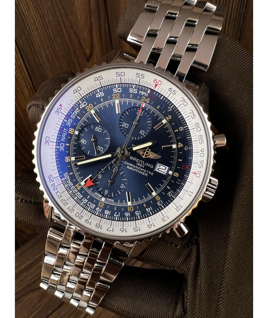 BREITLING Темно-синие часы, фото 4