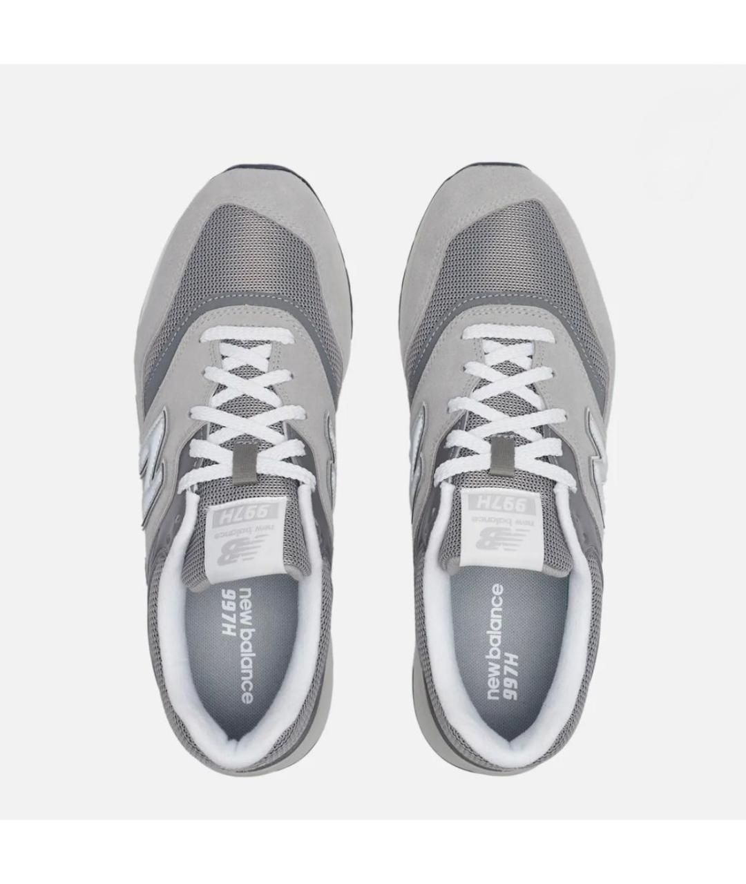 NEW BALANCE Серые замшевые низкие кроссовки / кеды, фото 3