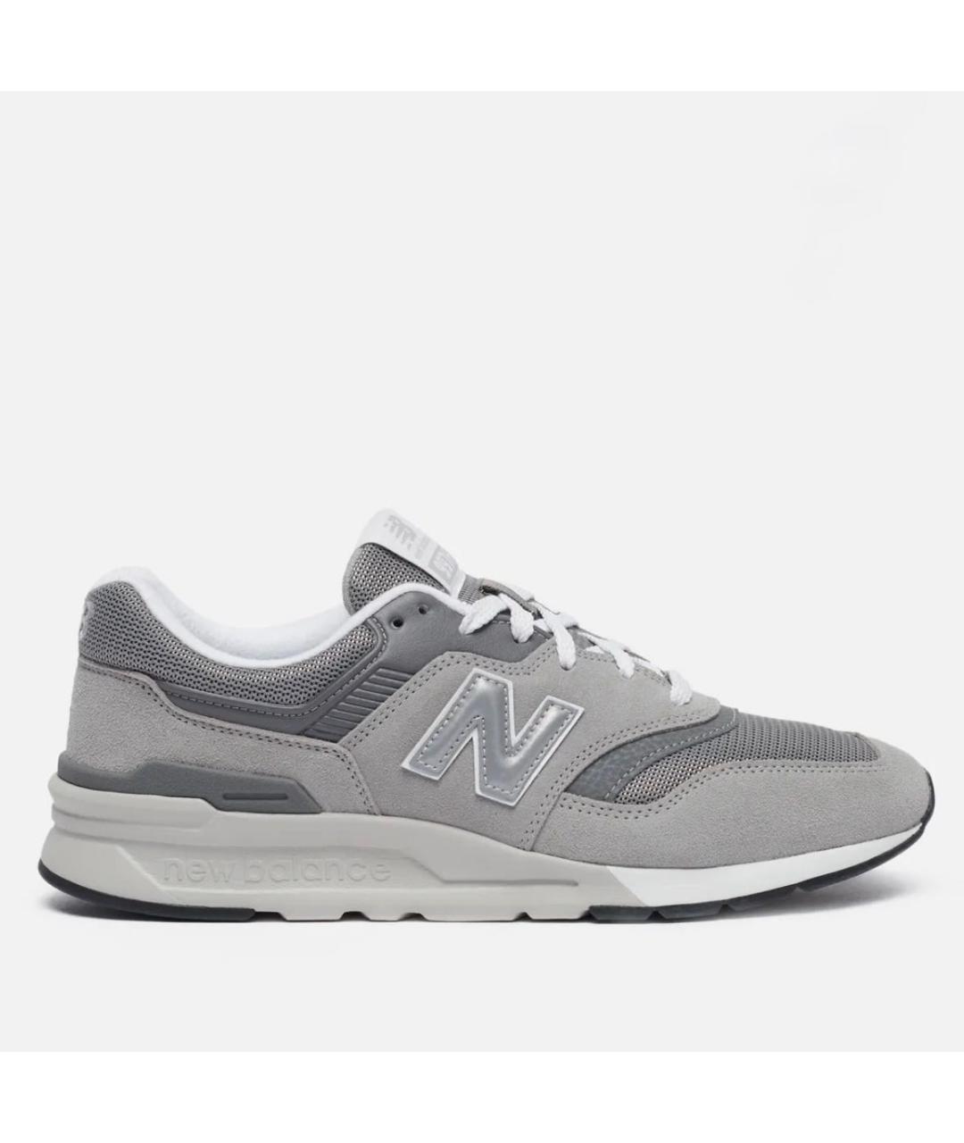 NEW BALANCE Серые замшевые низкие кроссовки / кеды, фото 9