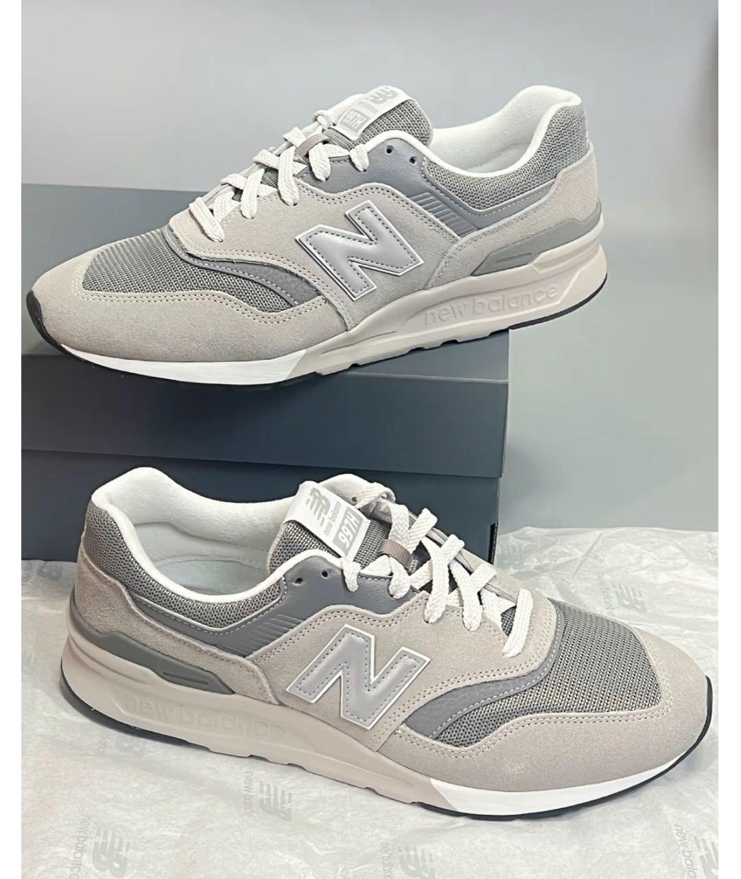 NEW BALANCE Серые замшевые низкие кроссовки / кеды, фото 6