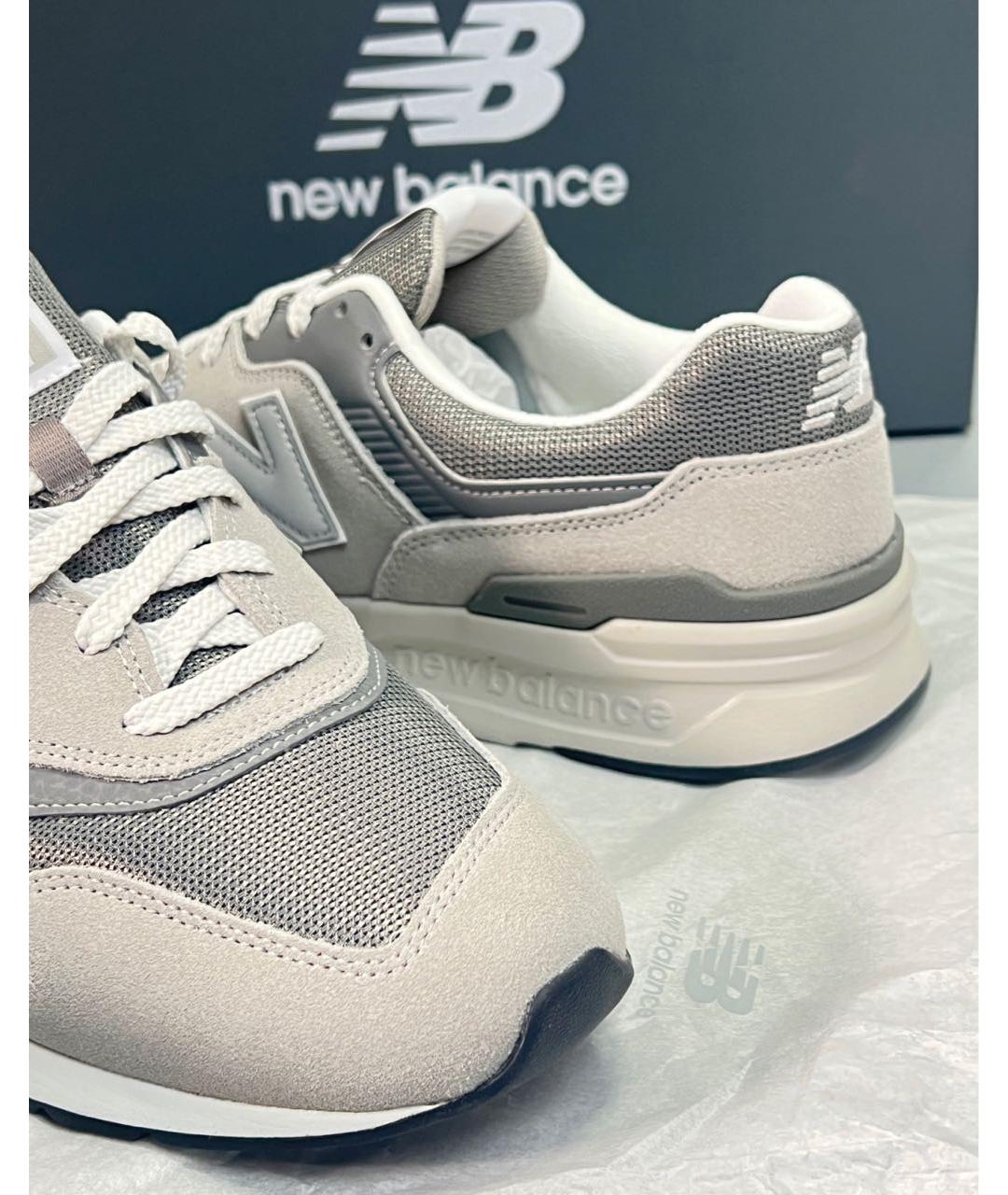 NEW BALANCE Серые замшевые низкие кроссовки / кеды, фото 8