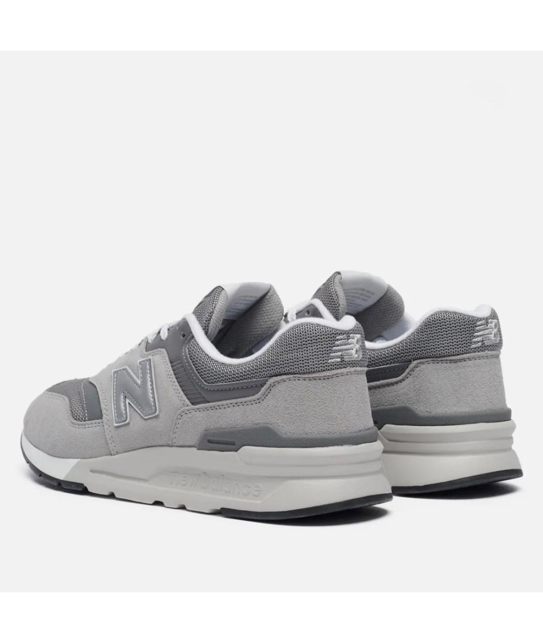 NEW BALANCE Серые замшевые низкие кроссовки / кеды, фото 4