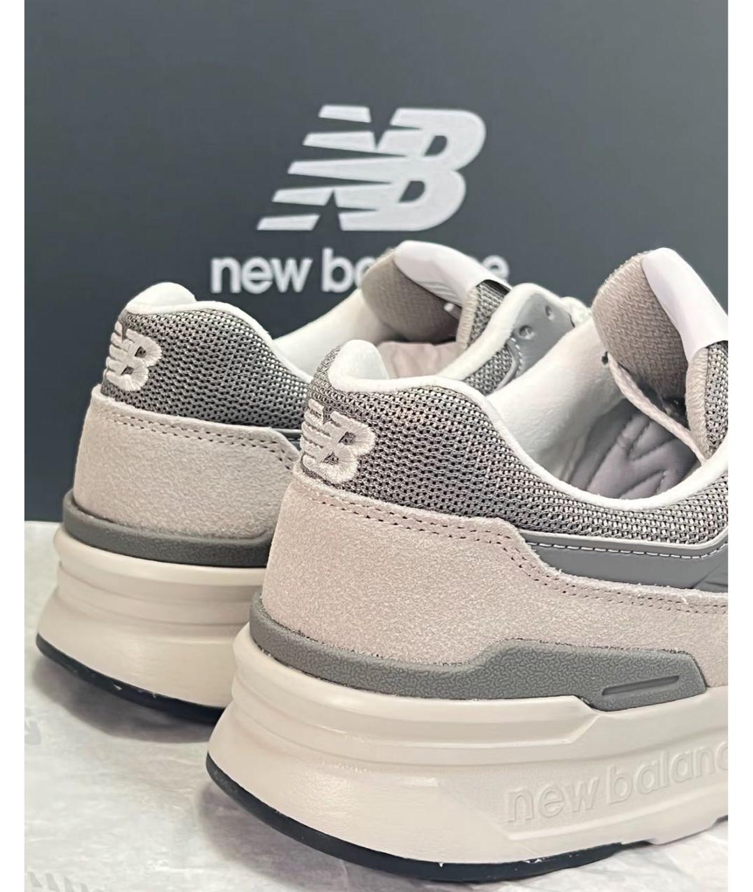 NEW BALANCE Серые замшевые низкие кроссовки / кеды, фото 5