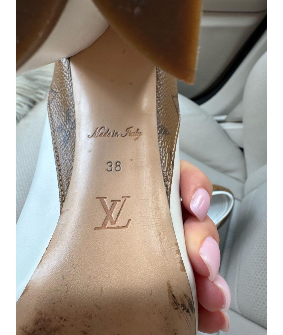 LOUIS VUITTON Белые кожаные туфли, фото 5