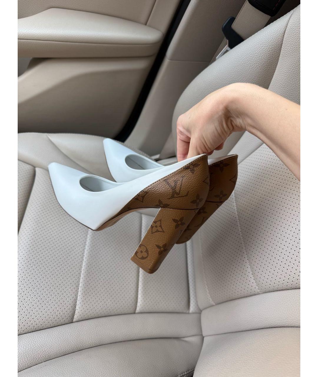 LOUIS VUITTON Белые кожаные туфли, фото 2