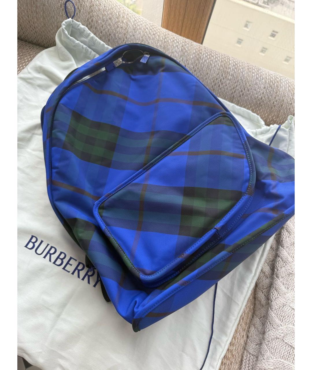 BURBERRY Синий деним рюкзак, фото 2