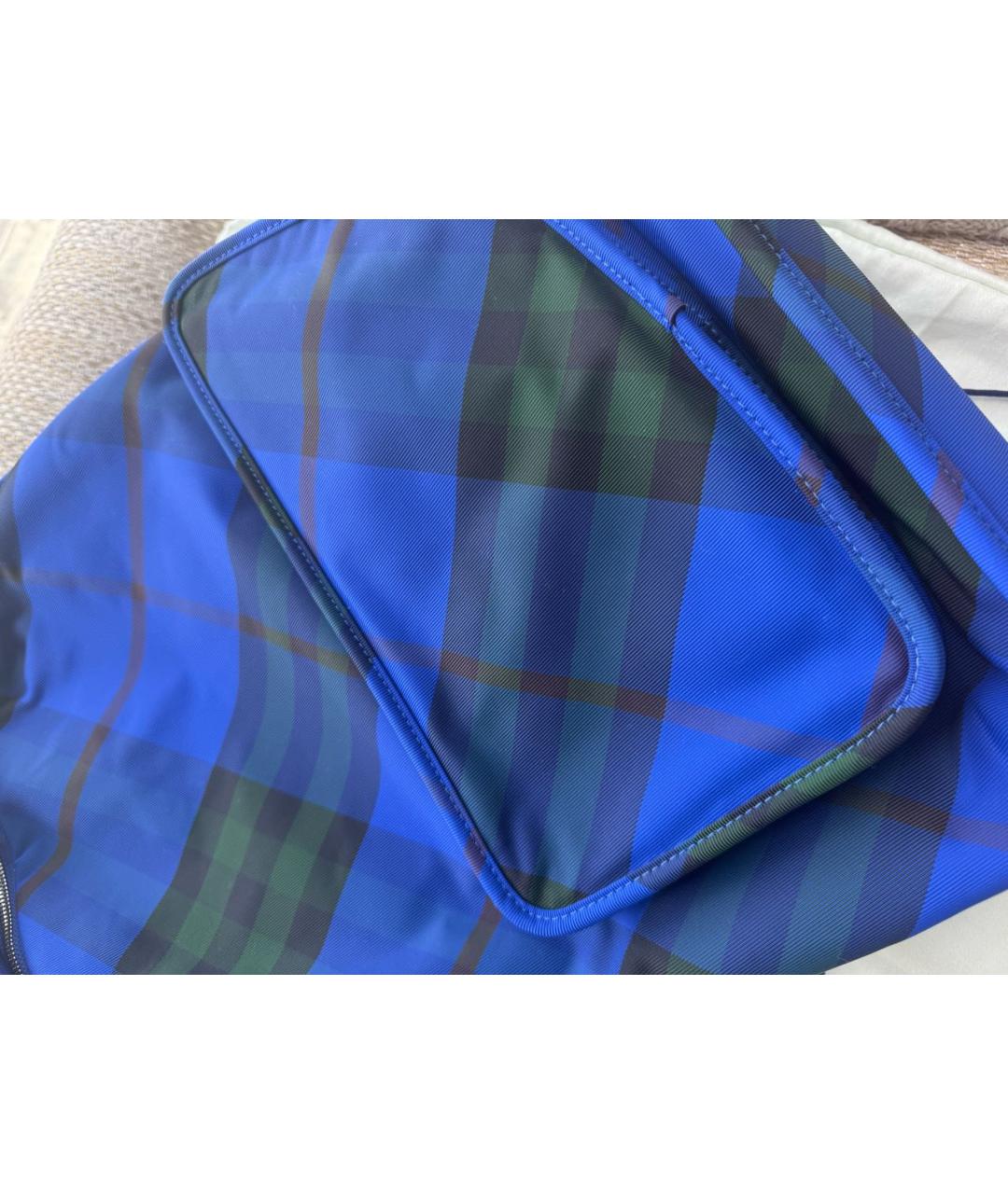 BURBERRY Синий деним рюкзак, фото 6