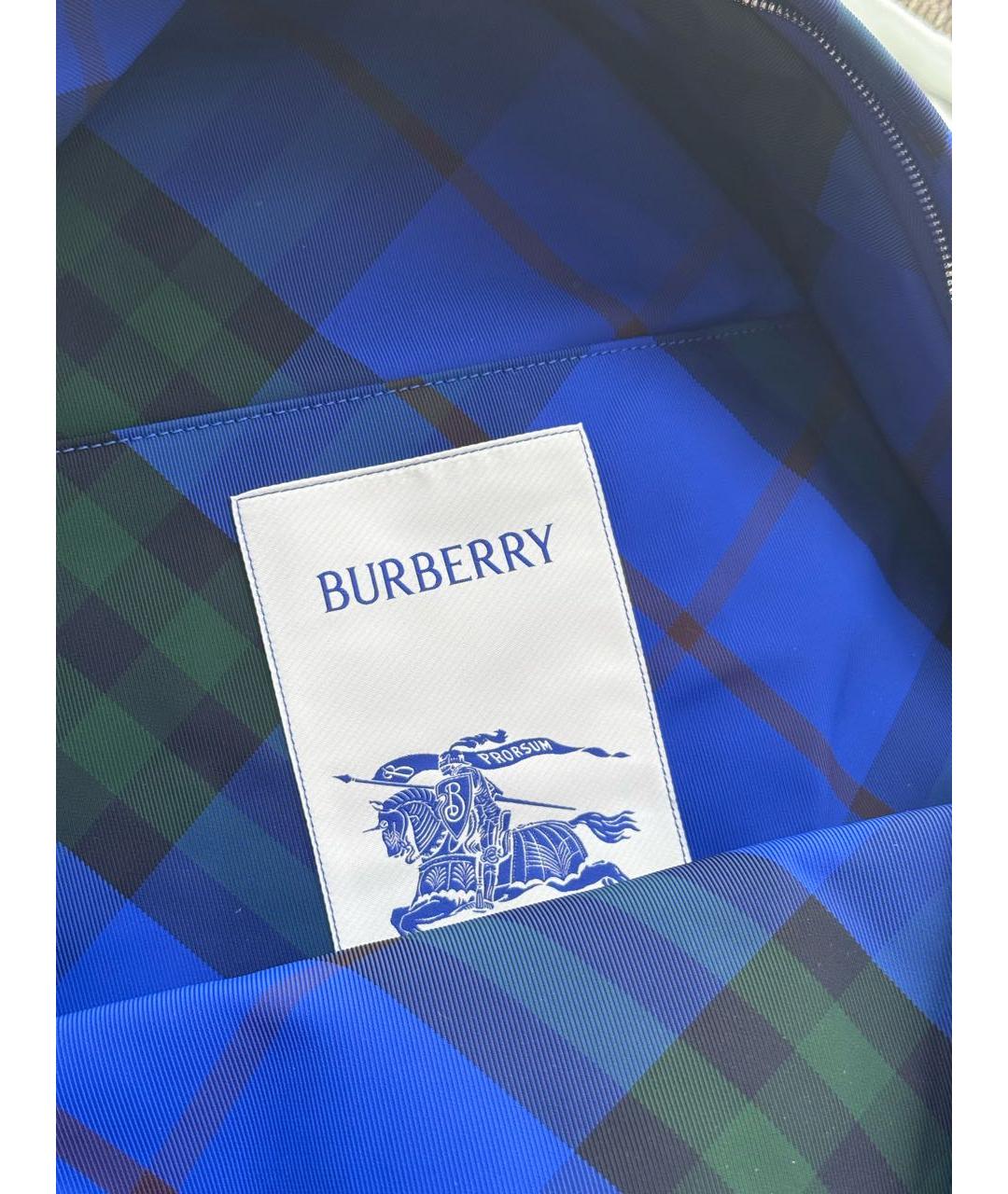 BURBERRY Синий деним рюкзак, фото 4