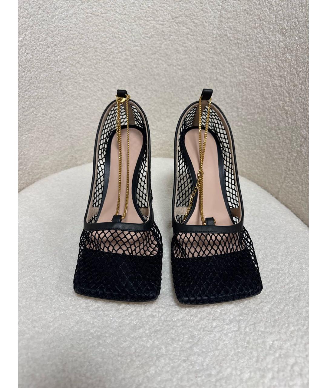 BOTTEGA VENETA Черные текстильные босоножки, фото 2