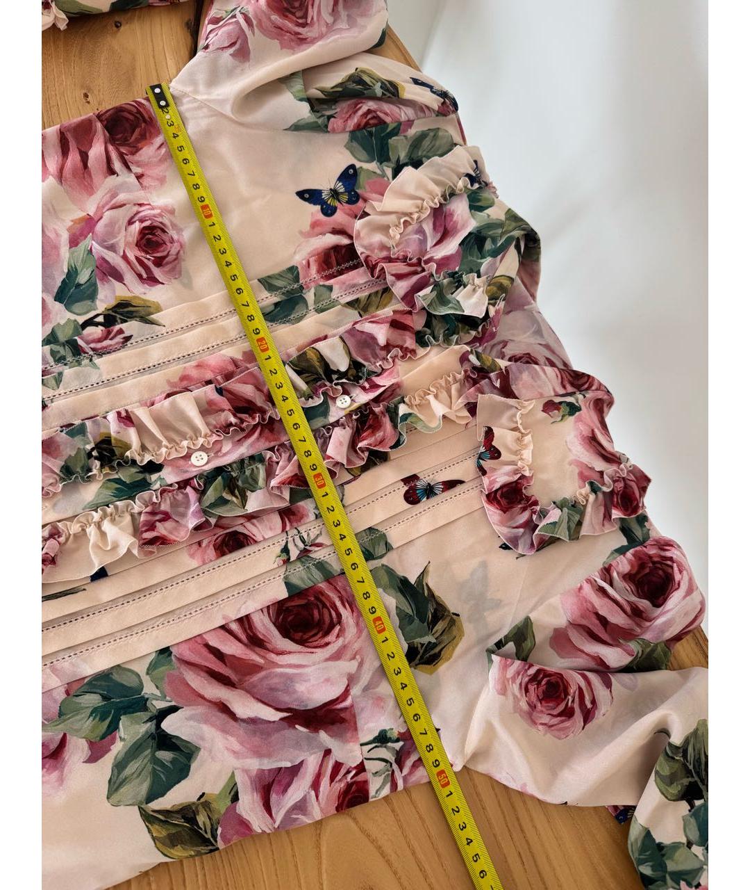 DOLCE&GABBANA Розовая шелковая блузы, фото 8