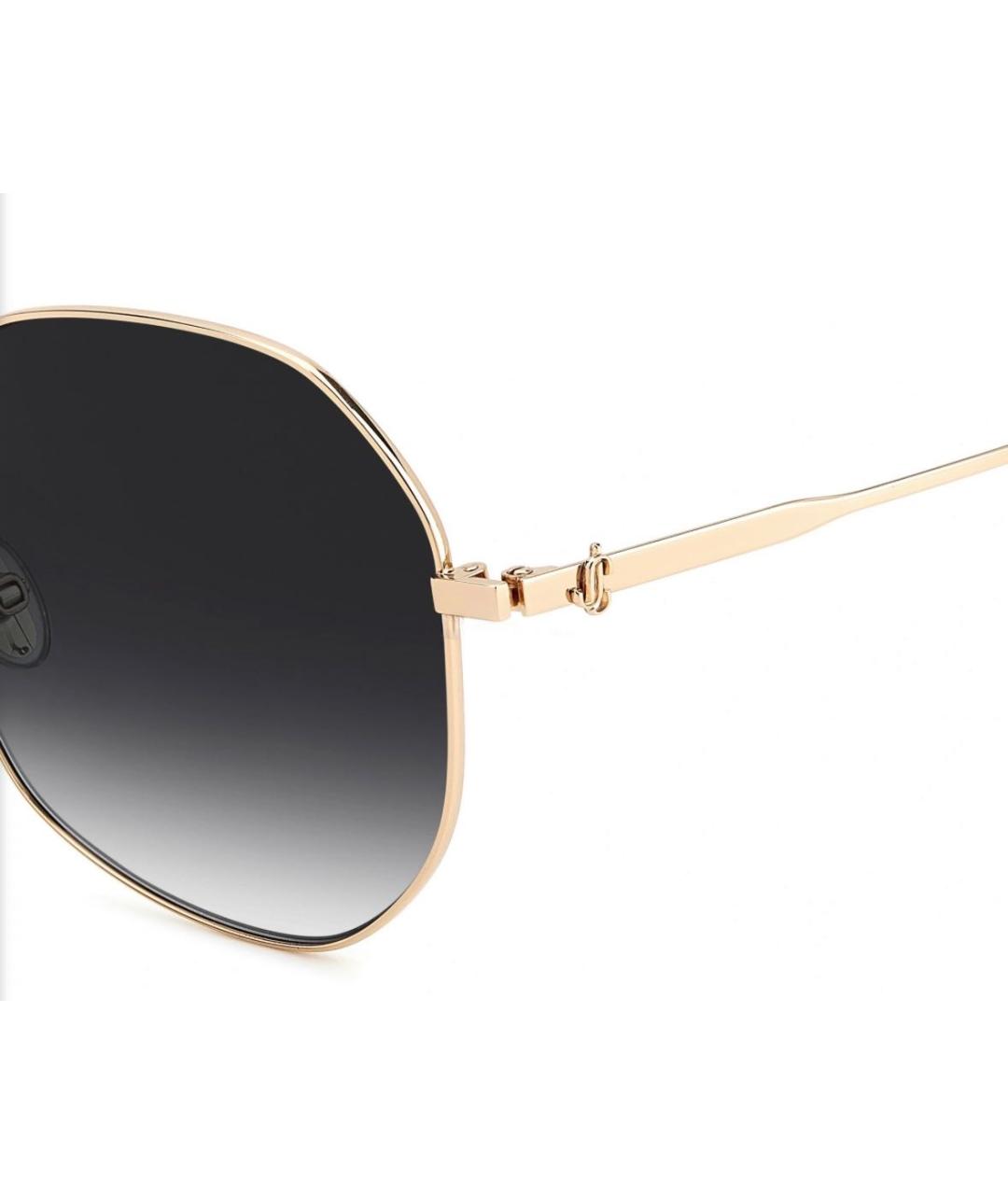JIMMY CHOO Золотые металлические солнцезащитные очки, фото 3