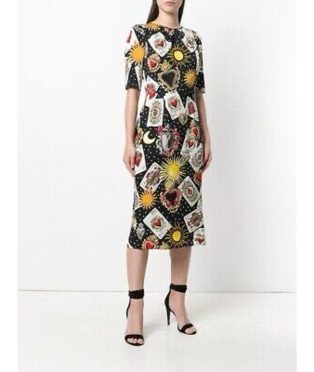 DOLCE&GABBANA Черное шелковое платье, фото 2