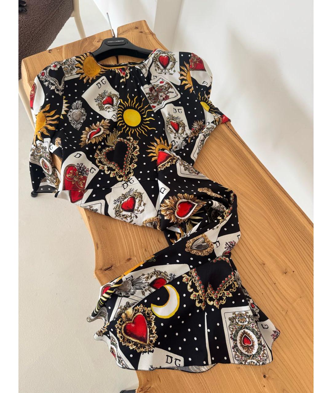 DOLCE&GABBANA Черное шелковое платье, фото 6